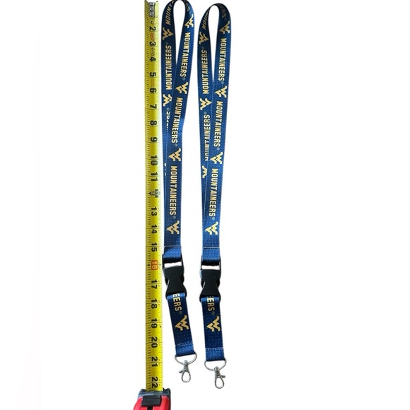 2 Pack West Virginia University WVU Lanyards Key Chain ID Holder Quick Release - Picture 4 of 5